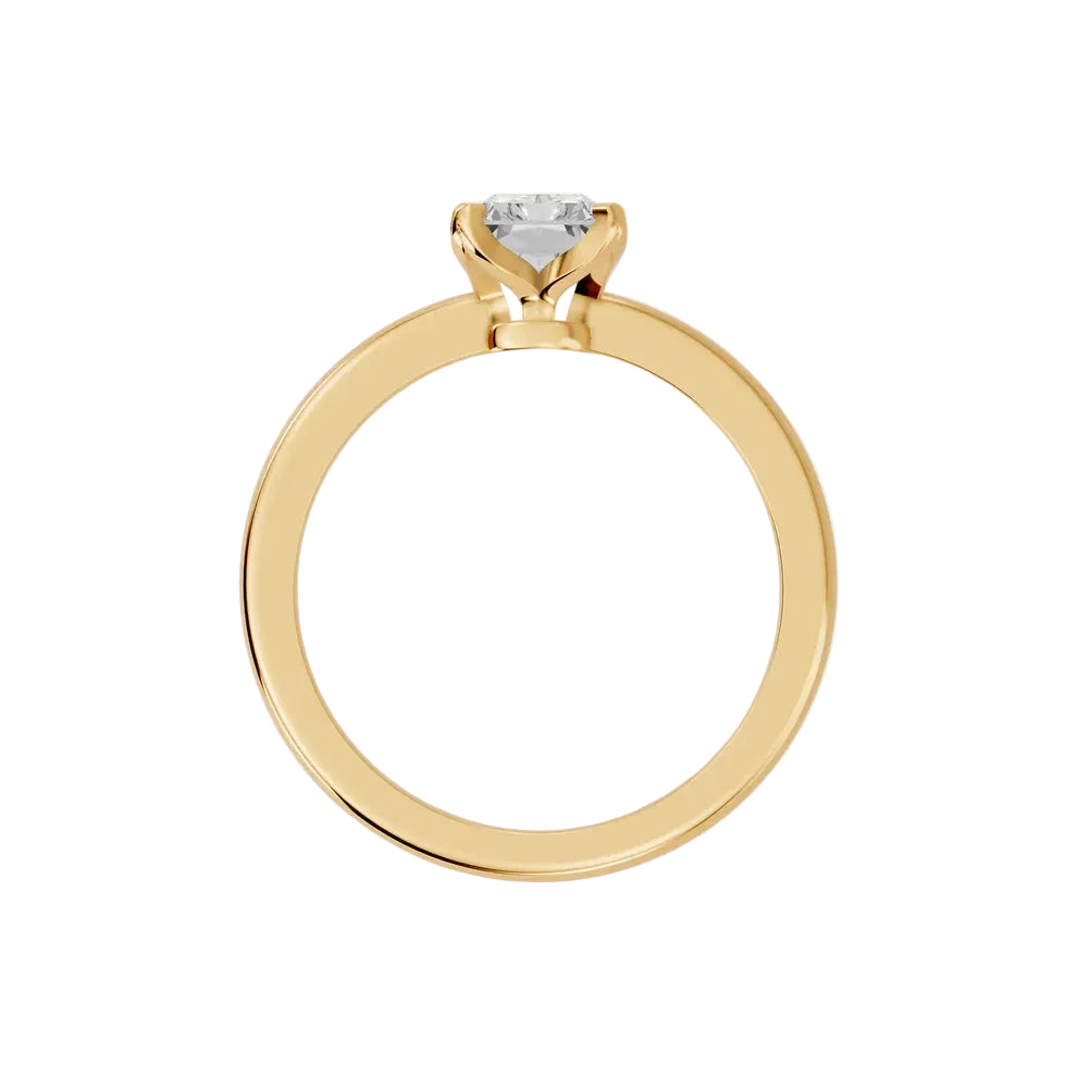 Radiant Cut Solitaire Engagement Ring Lab Grown Diamond And Moissanite
