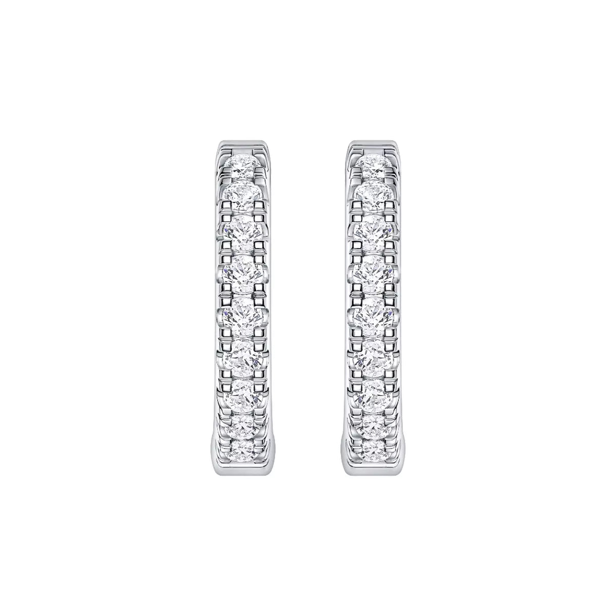 Huggie Lab Diamond Hoops