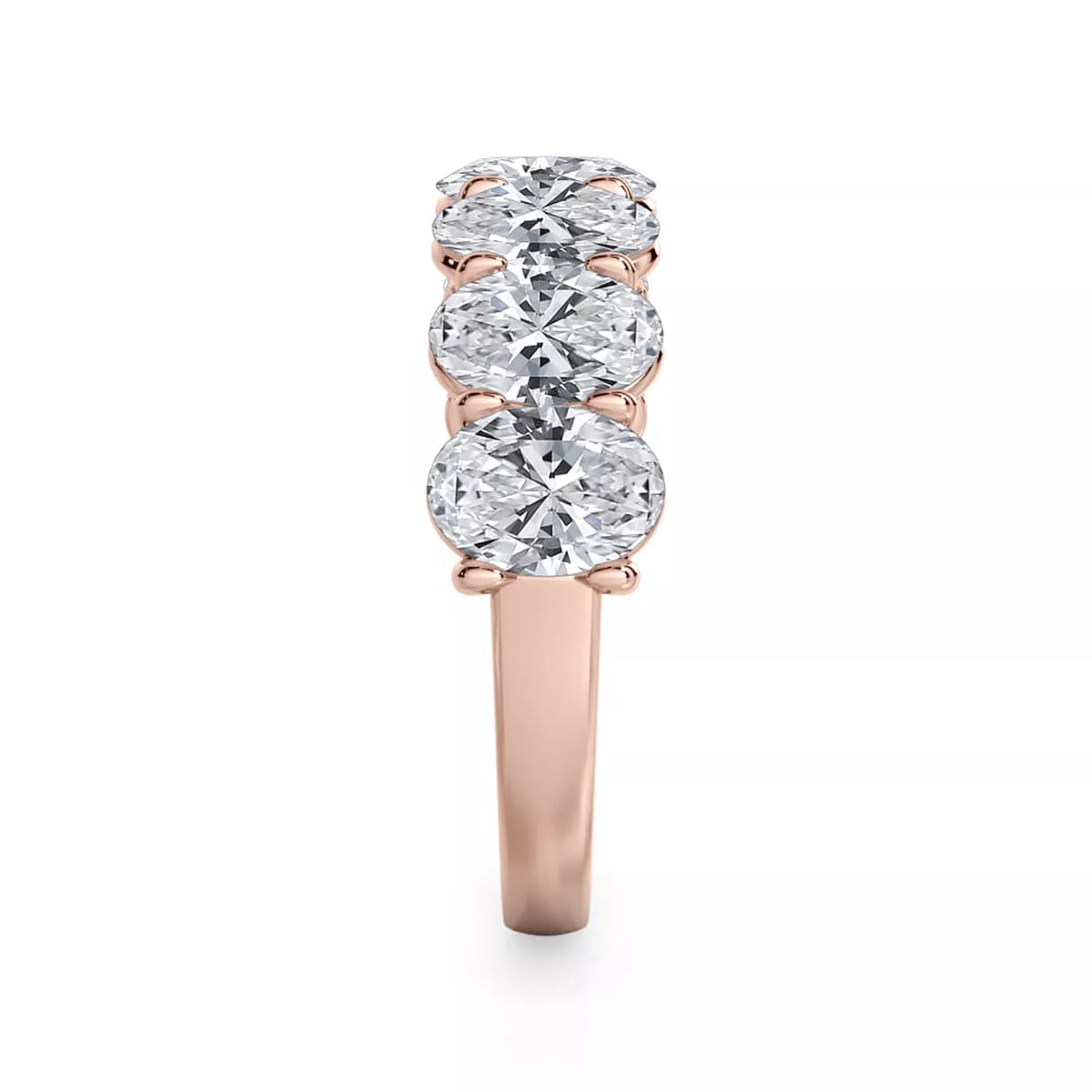 Oval Cut Lab Diamond 7 Stone Ring