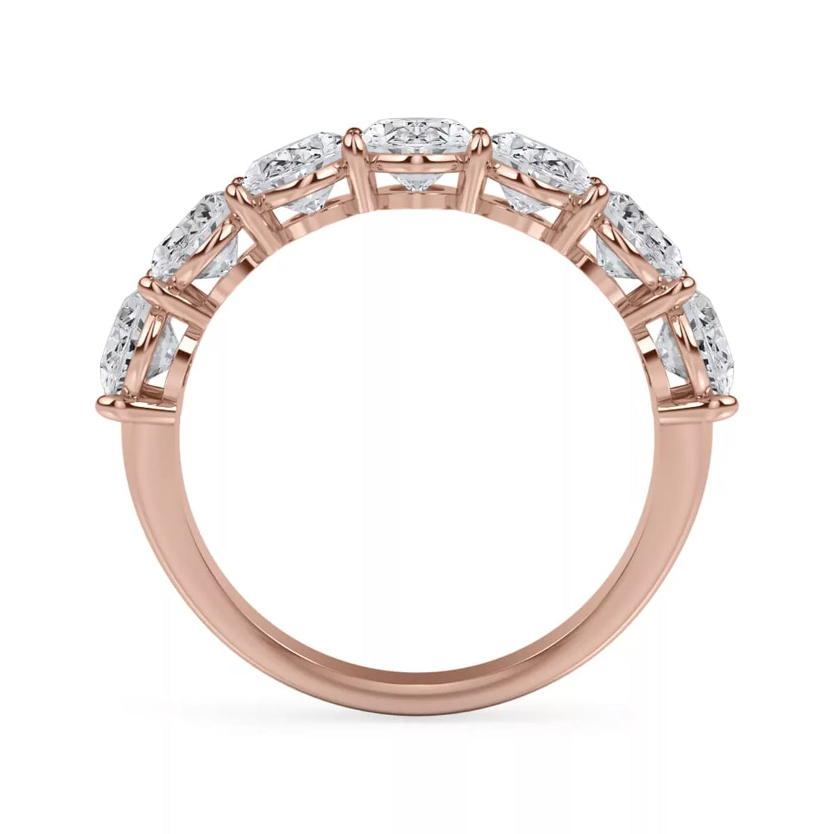 Oval Cut Lab Diamond 7 Stone Ring