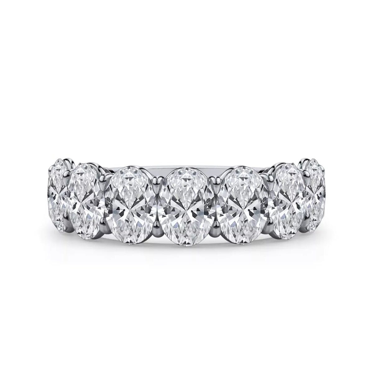 Oval Cut Lab Diamond 7 Stone Ring