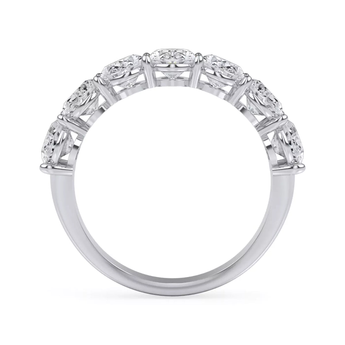 Oval Cut Lab Diamond 7 Stone Ring