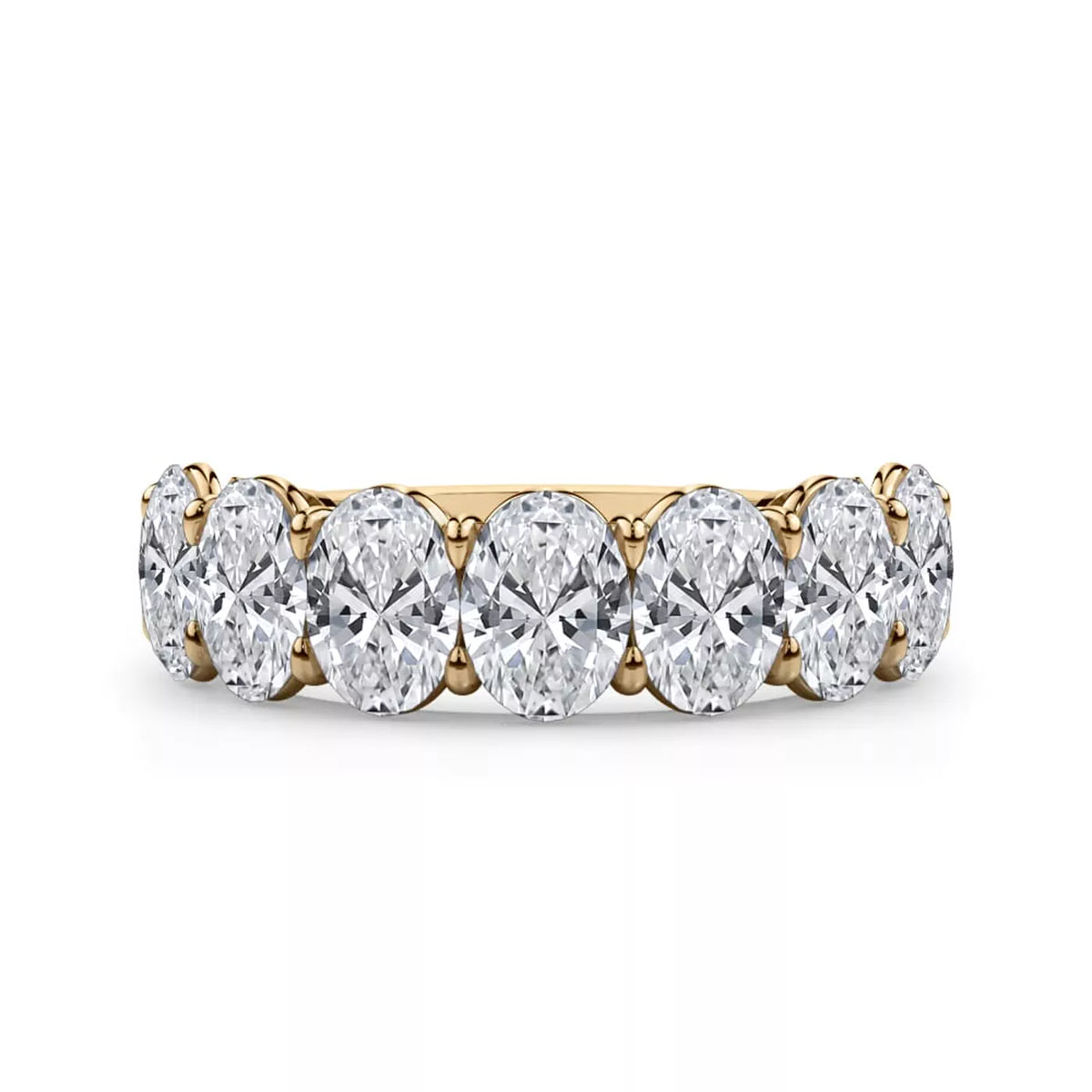 Oval Cut Lab Diamond 7 Stone Ring