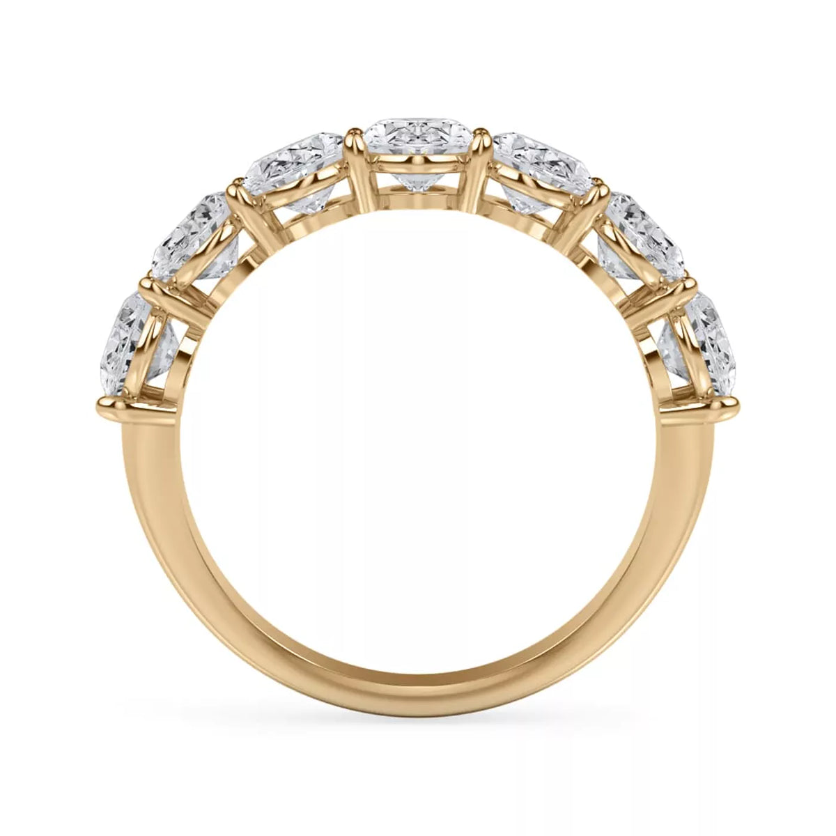 Oval Cut Lab Diamond 7 Stone Ring
