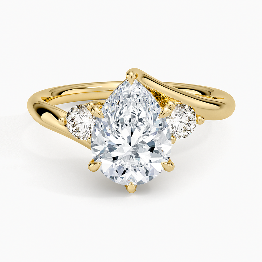 Atelier Pear Cut Three Stone Diamond Ring