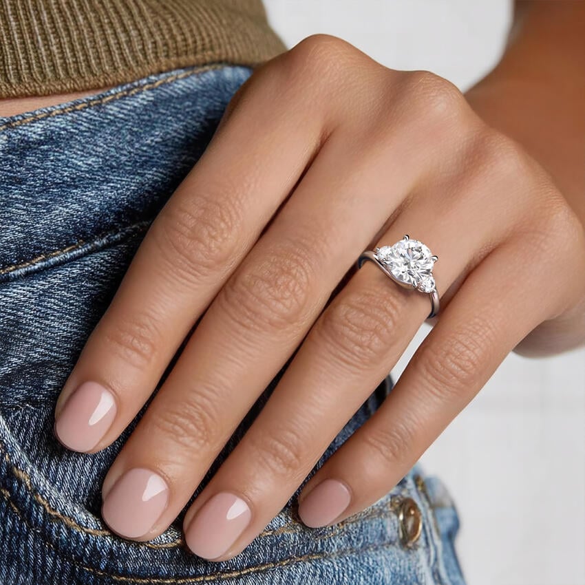 Atelier Pear Cut Three Stone Diamond Ring