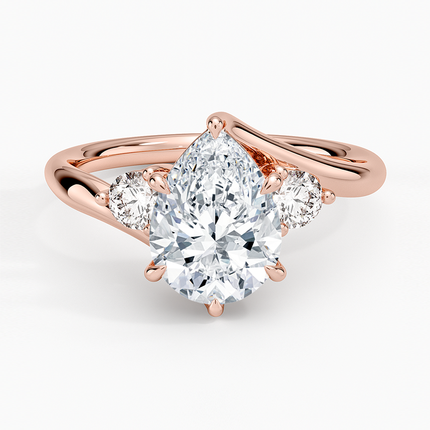 Atelier Pear Cut Three Stone Diamond Ring
