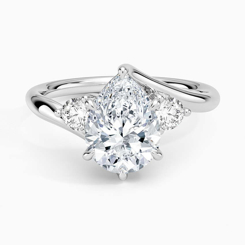Atelier Pear Cut Three Stone Diamond Ring