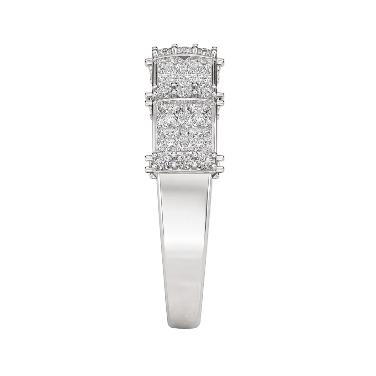 princess lab grown diamond eternity ring in 18k, on-hand