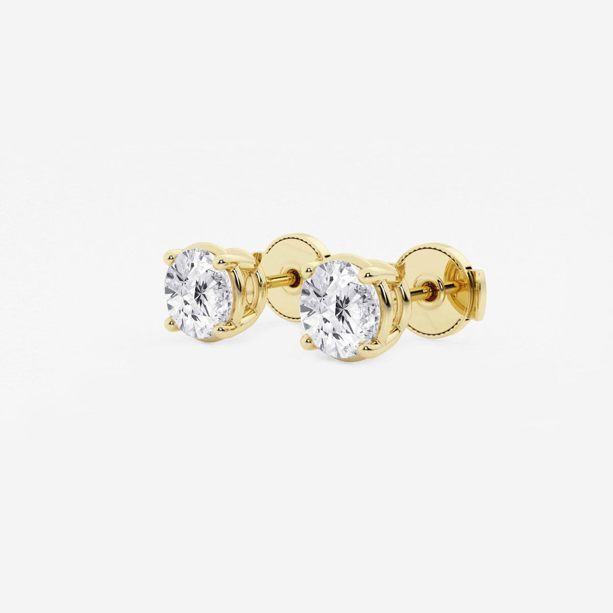 Round Lab Grown Diamond Stud Earrings