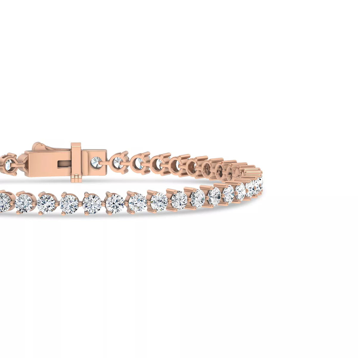 Three-Prong Lab Diamond Tennis Bracelet