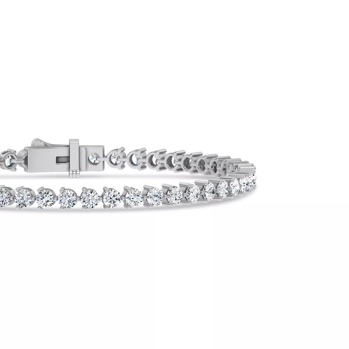 Three-Prong Lab Diamond Tennis Bracelet