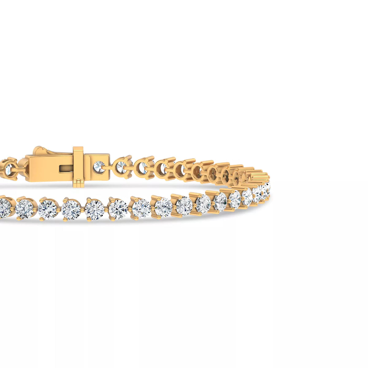 Three-Prong Lab Diamond Tennis Bracelet