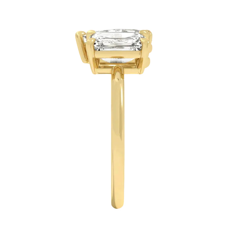 Toi et Moi Emerald and Pear Diamond Engagement Ring