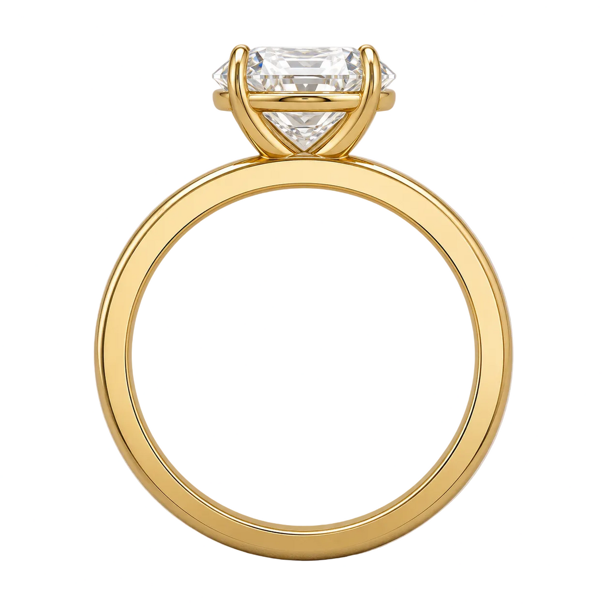 Oval Cut Lab Grown Diamond & Moissanite Pavé Engagement Ring