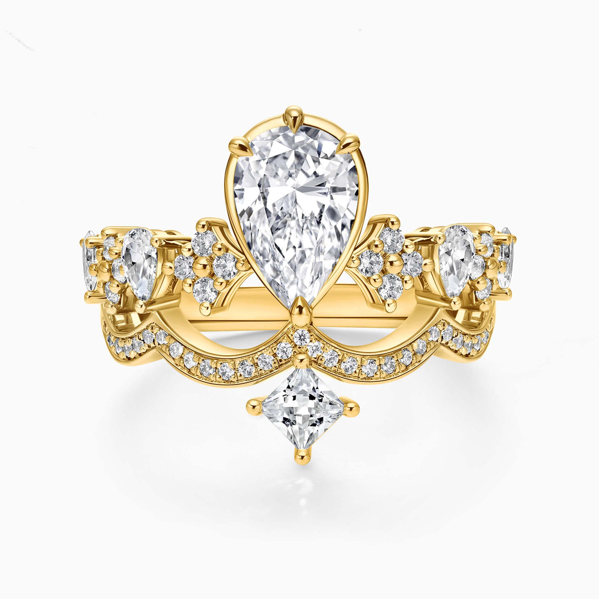 Crown 1.05ct Pear Cut Lab-Grown Diamond Eternal Engagement Ring