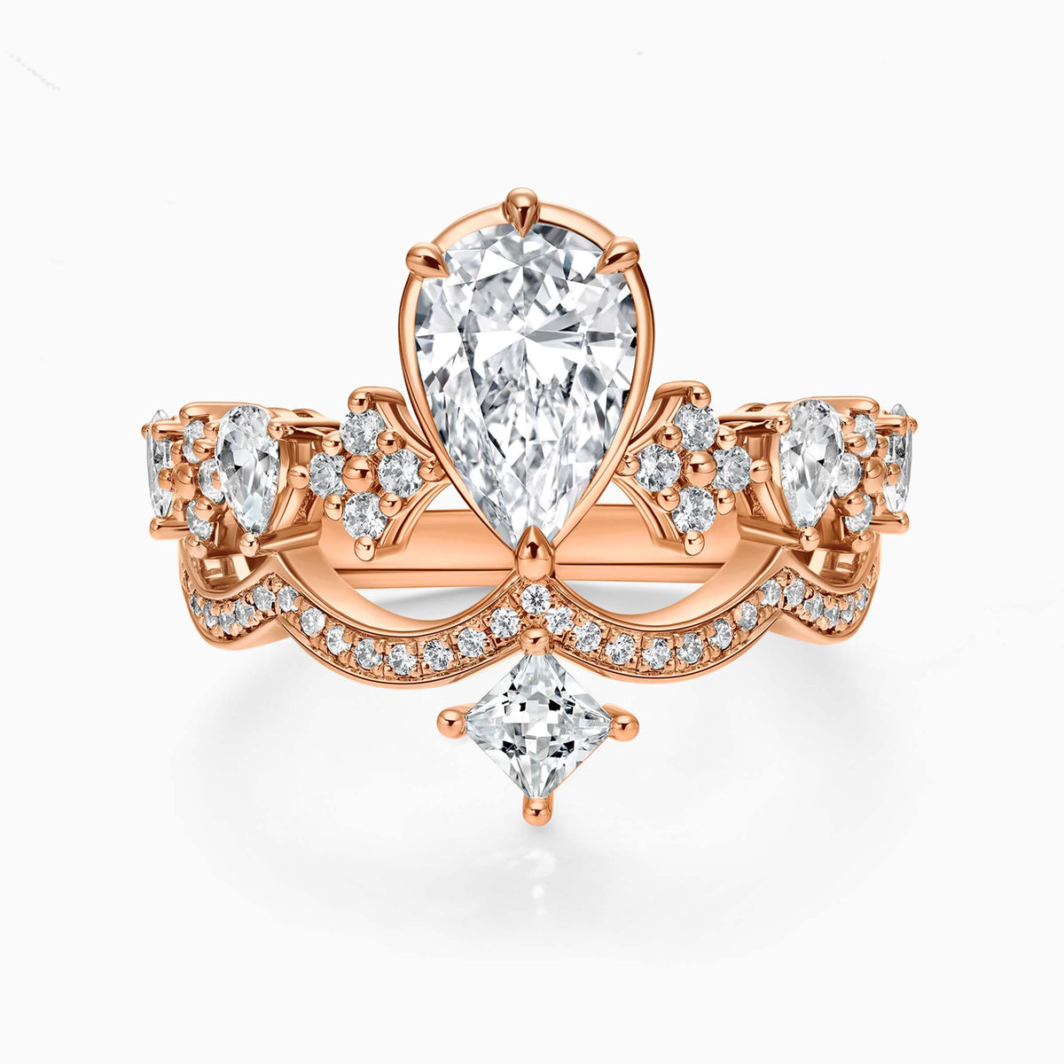 Crown 1.05ct Pear Cut Lab-Grown Diamond Eternal Engagement Ring