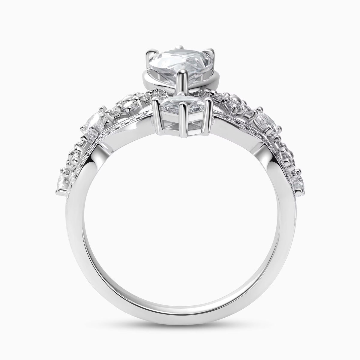 Crown 1.05ct Pear Cut Lab-Grown Diamond Eternal Engagement Ring
