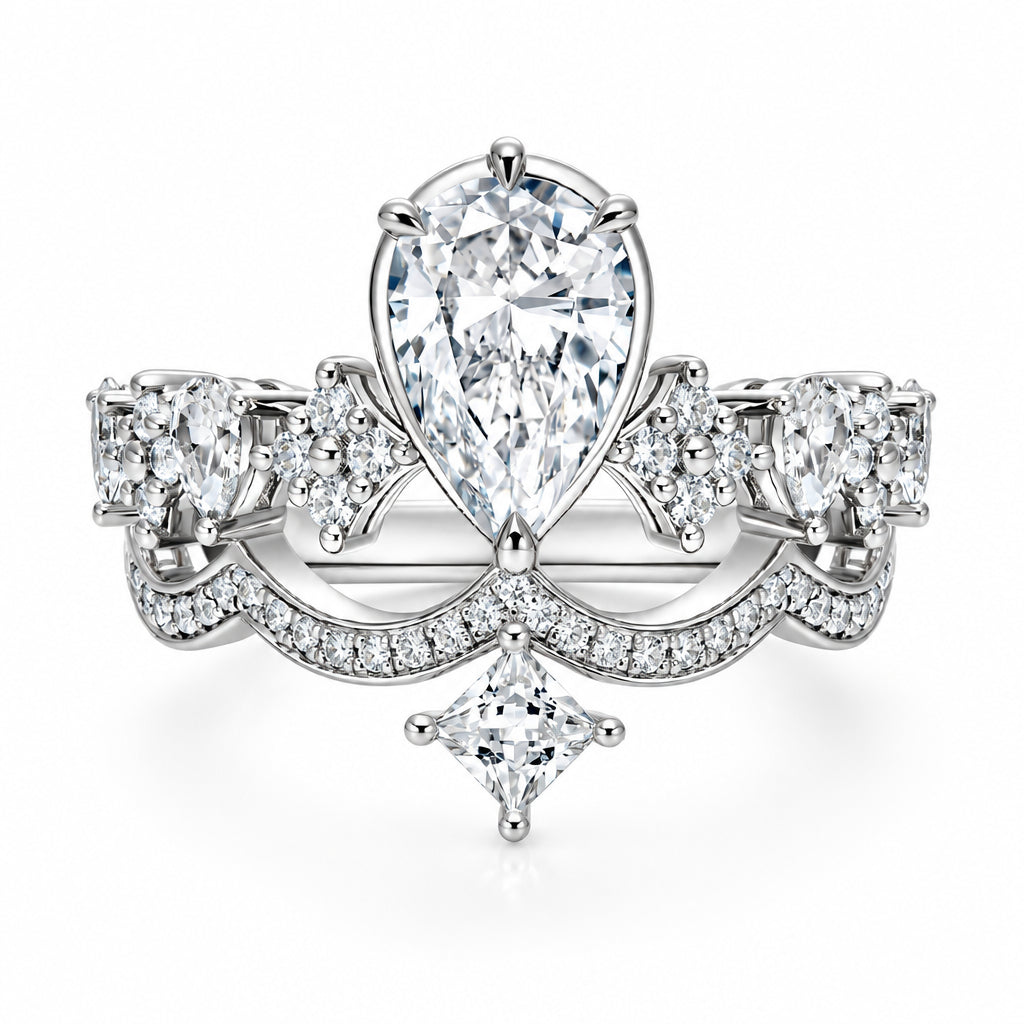 Crown 1.05ct Pear Cut Lab-Grown Diamond Eternal Engagement Ring