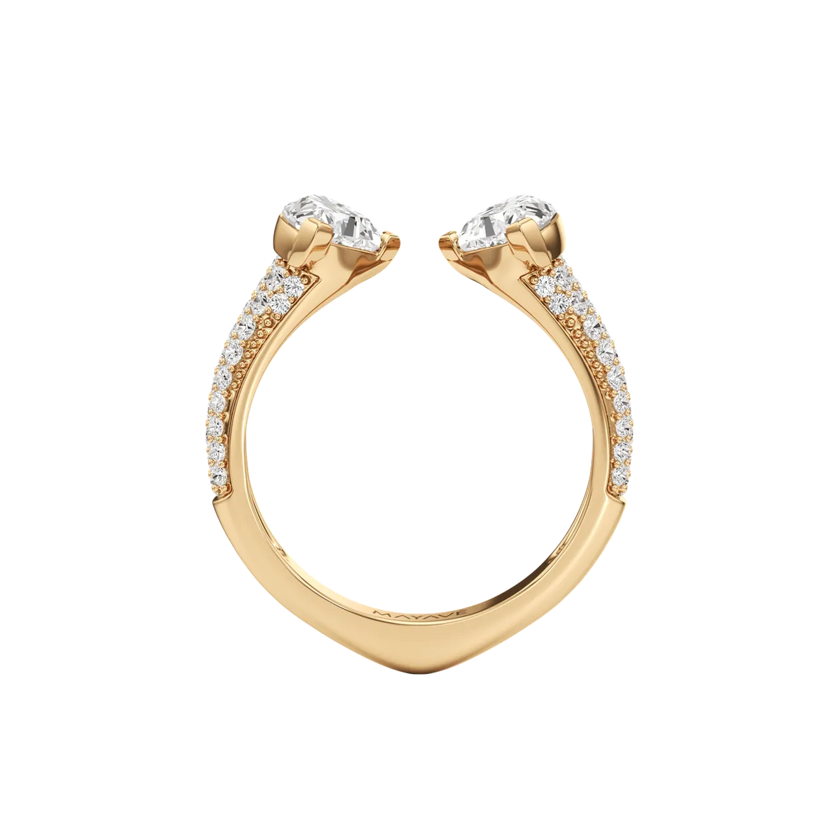 Trillion Cut Toi et Moi Lab-Grown Diamond & Moissanite Ring