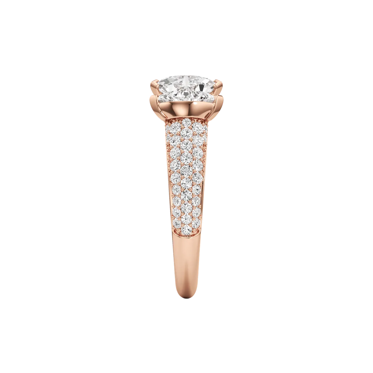 Trillion Cut Toi et Moi Lab-Grown Diamond & Moissanite Ring