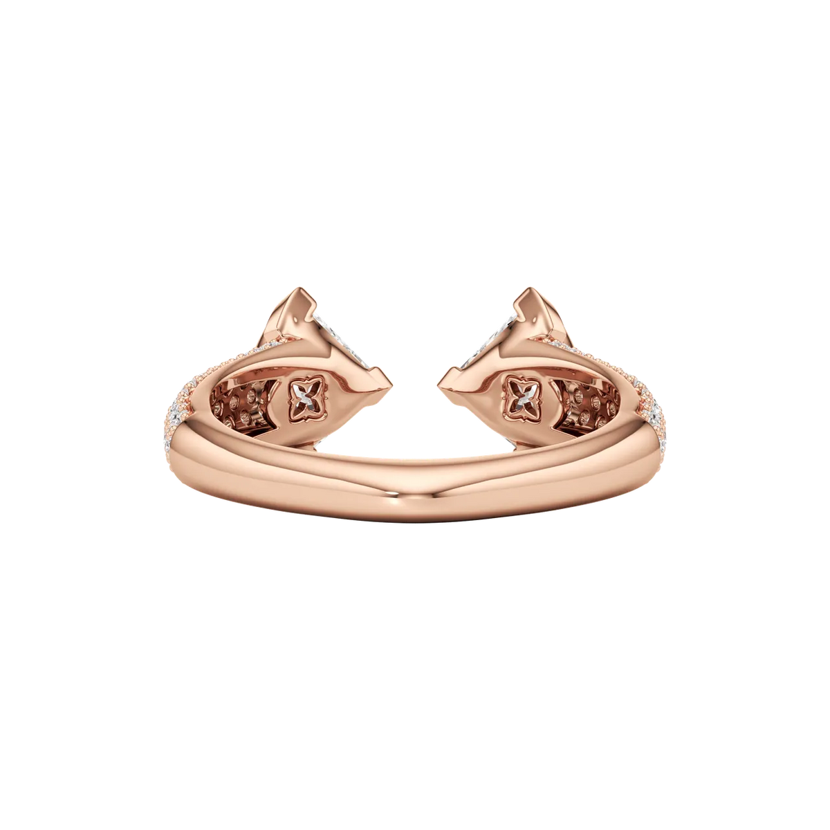 Trillion Cut Toi et Moi Lab-Grown Diamond & Moissanite Ring