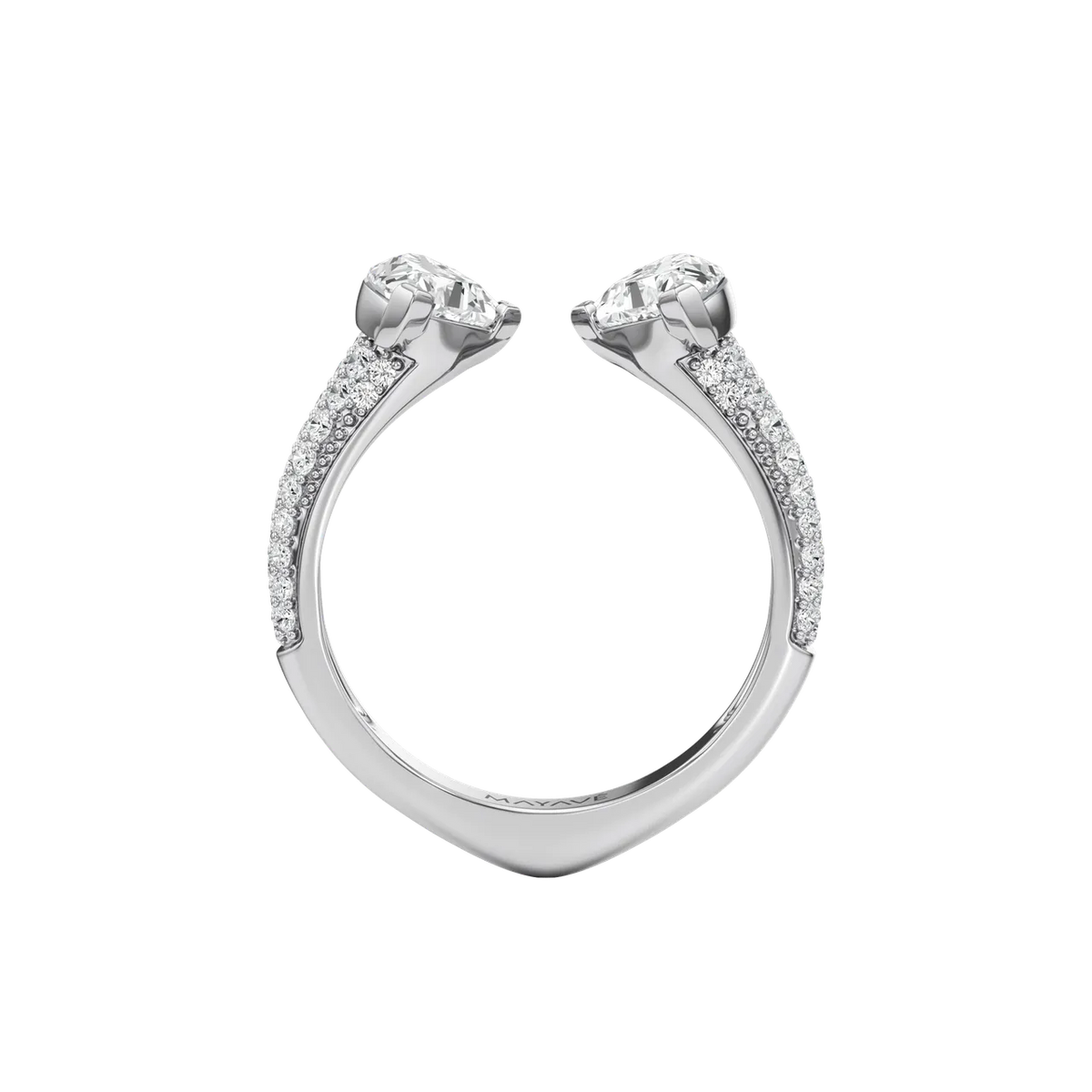 Trillion Cut Toi et Moi Lab-Grown Diamond & Moissanite Ring
