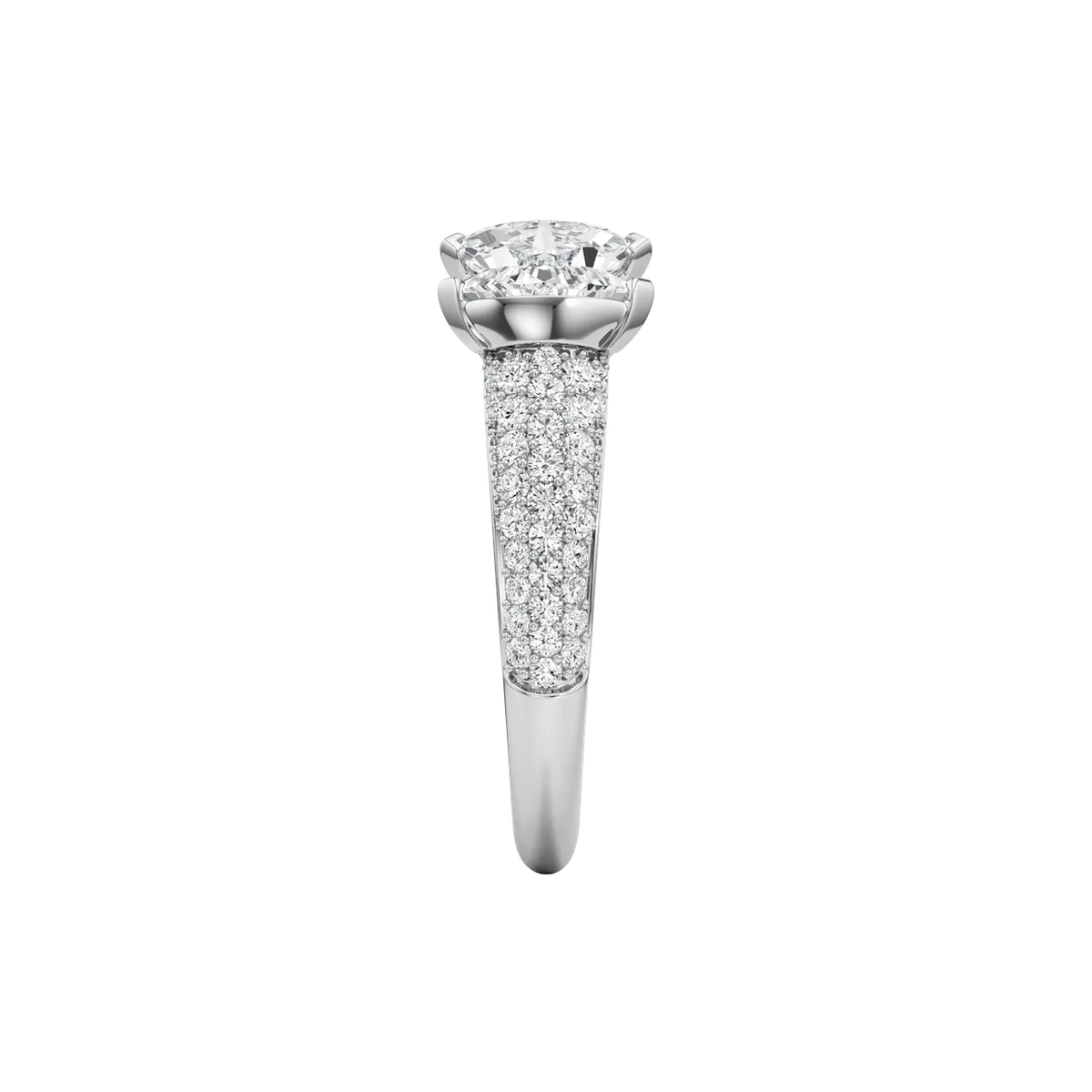 Trillion Cut Toi et Moi Lab-Grown Diamond & Moissanite Ring