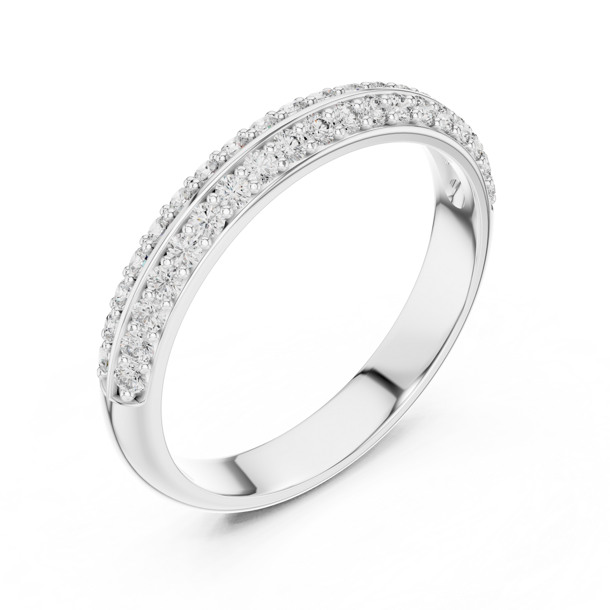 Pavé Half Eternity Band Ring