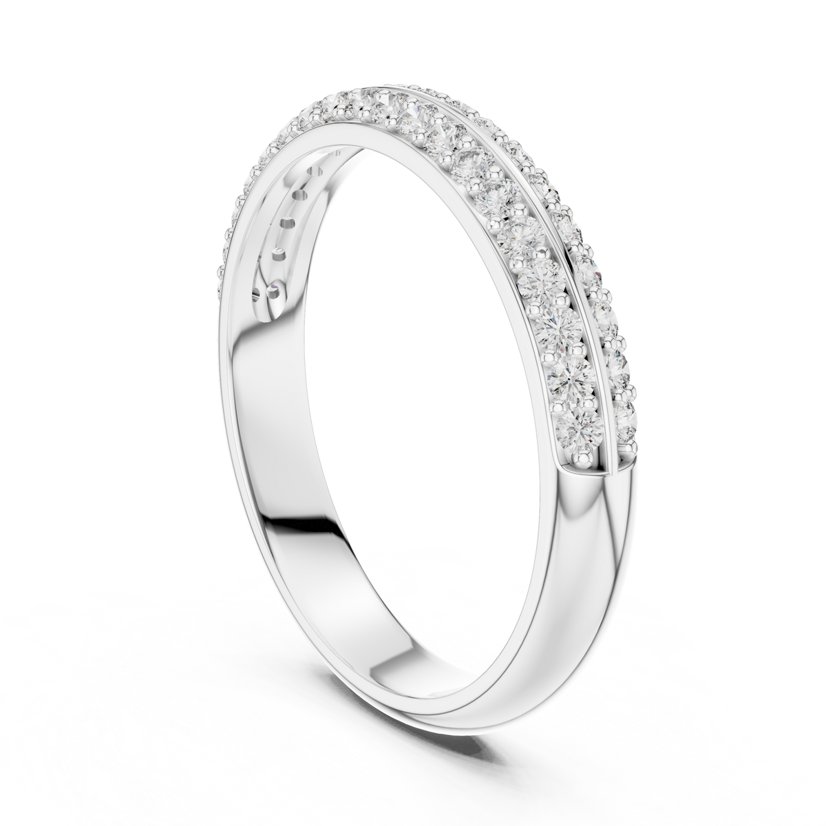 Pavé Half Eternity Band Ring
