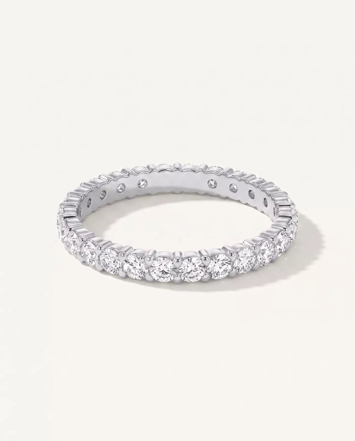 Sculpted Lab Diamond Eternity Ring