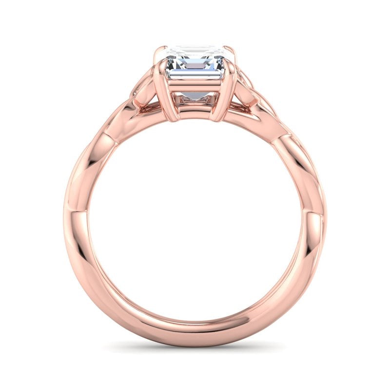 1.5ct Asscher Cut Lab Grown Diamond Infinity Ring – Unique Engagement Style