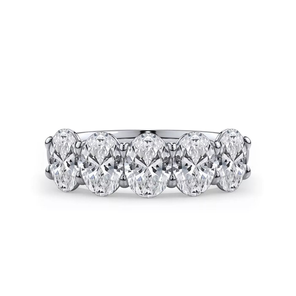 Oval Cut Lab Diamond 5 Stone Ring