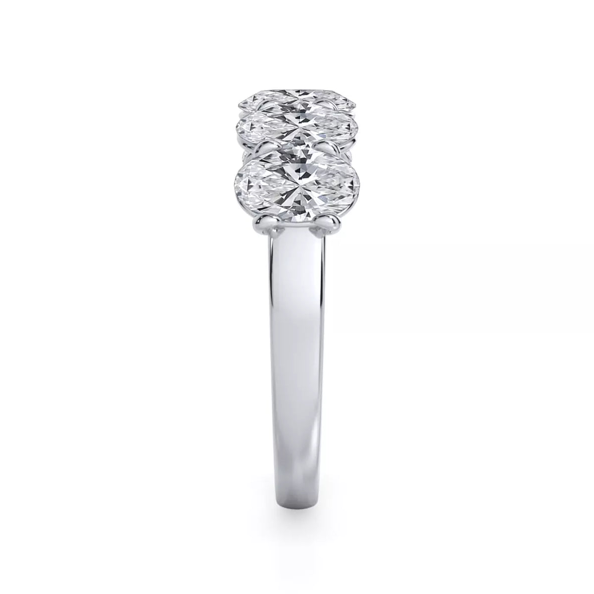 Oval Cut Lab Diamond 5 Stone Ring