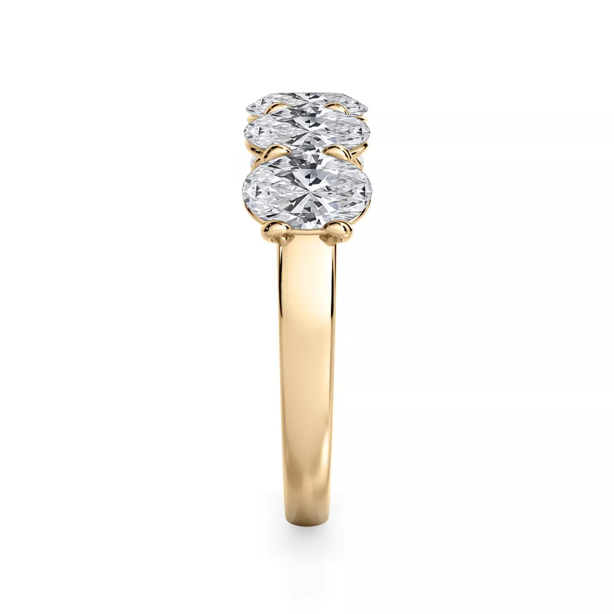 Oval Cut Lab Diamond 5 Stone Ring