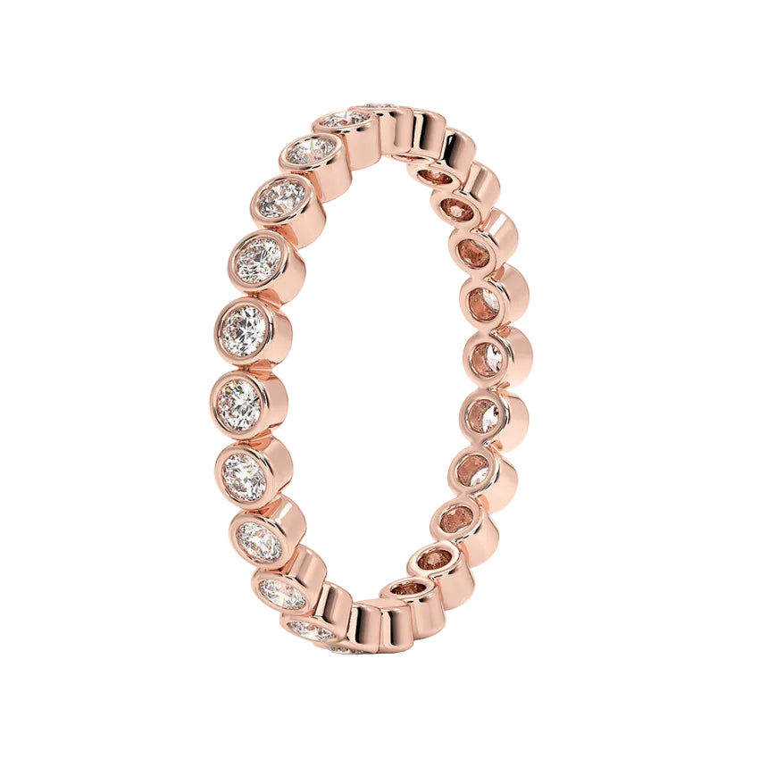 Bezel Round Eternity Lab Diamond Ring