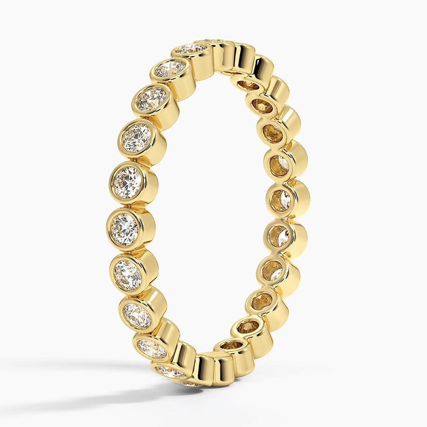 Bezel Round Eternity Lab Diamond Ring