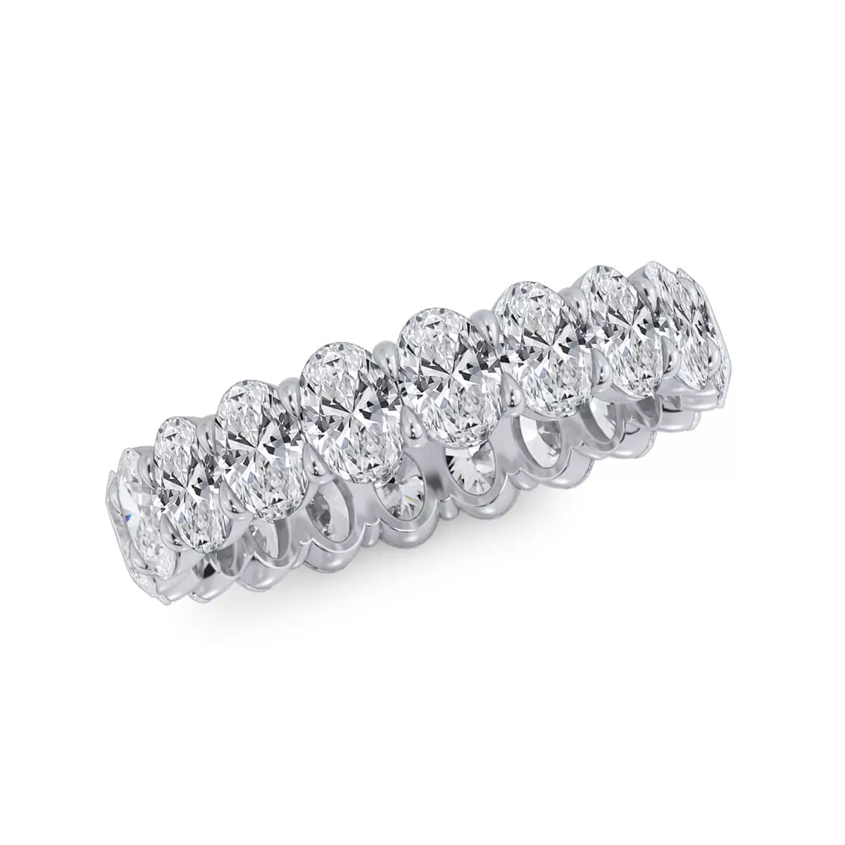Oval Cut Lab Diamond Eternity Ring