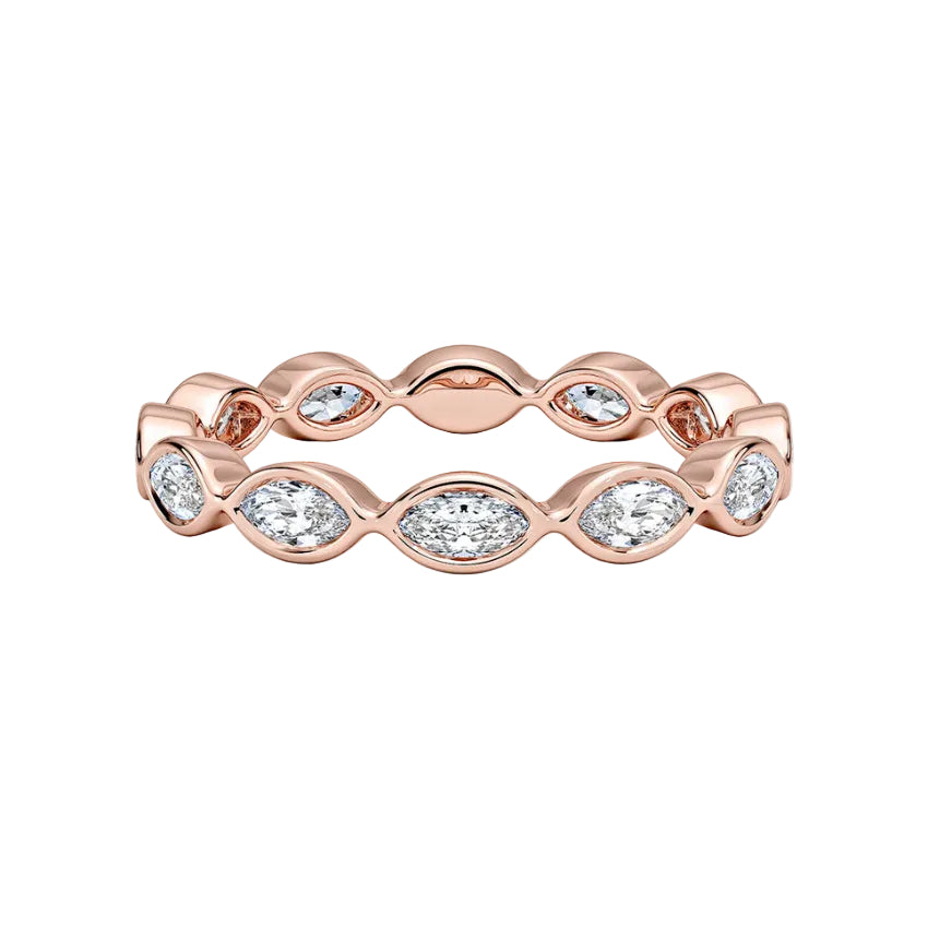 Bezel Marquise Eternity Lab Diamond Ring