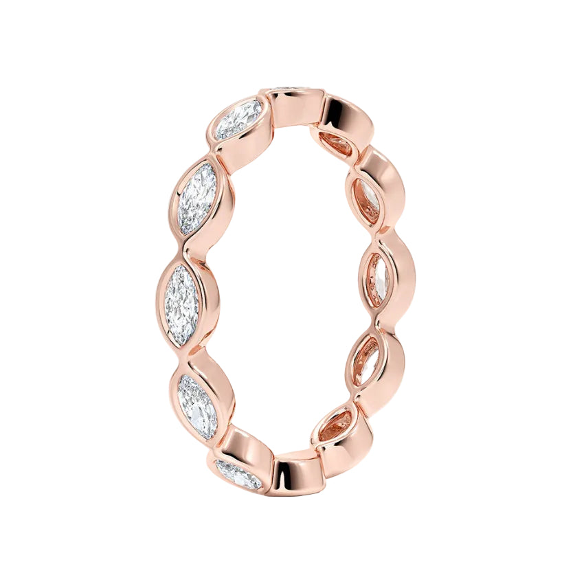 Bezel Marquise Eternity Lab Diamond Ring