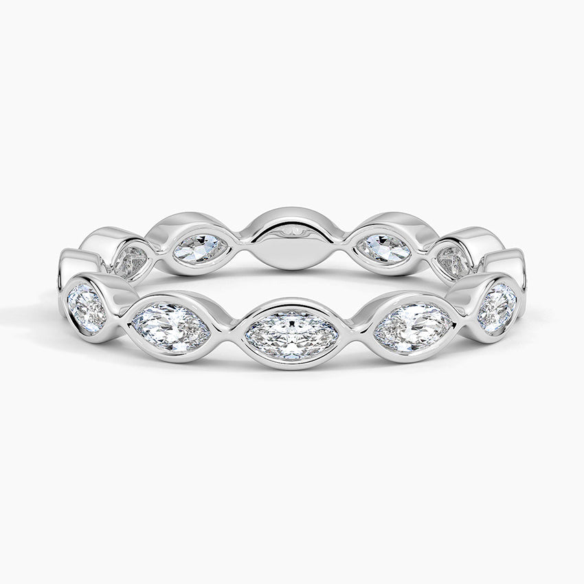Bezel Marquise Eternity Lab Diamond Ring