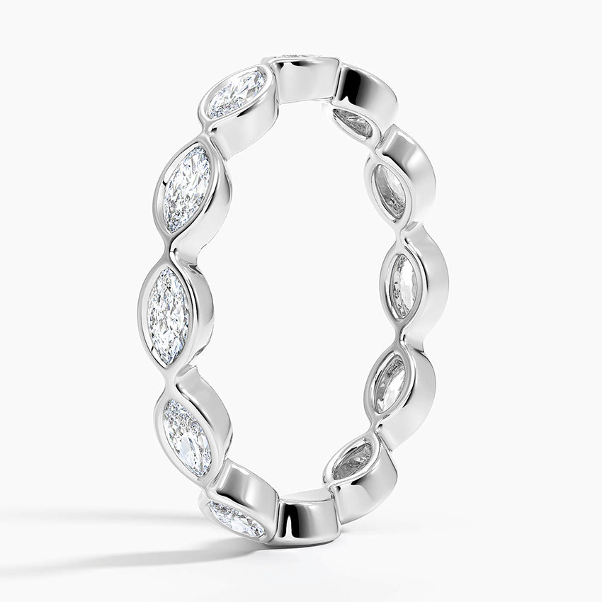 Bezel Marquise Eternity Lab Diamond Ring
