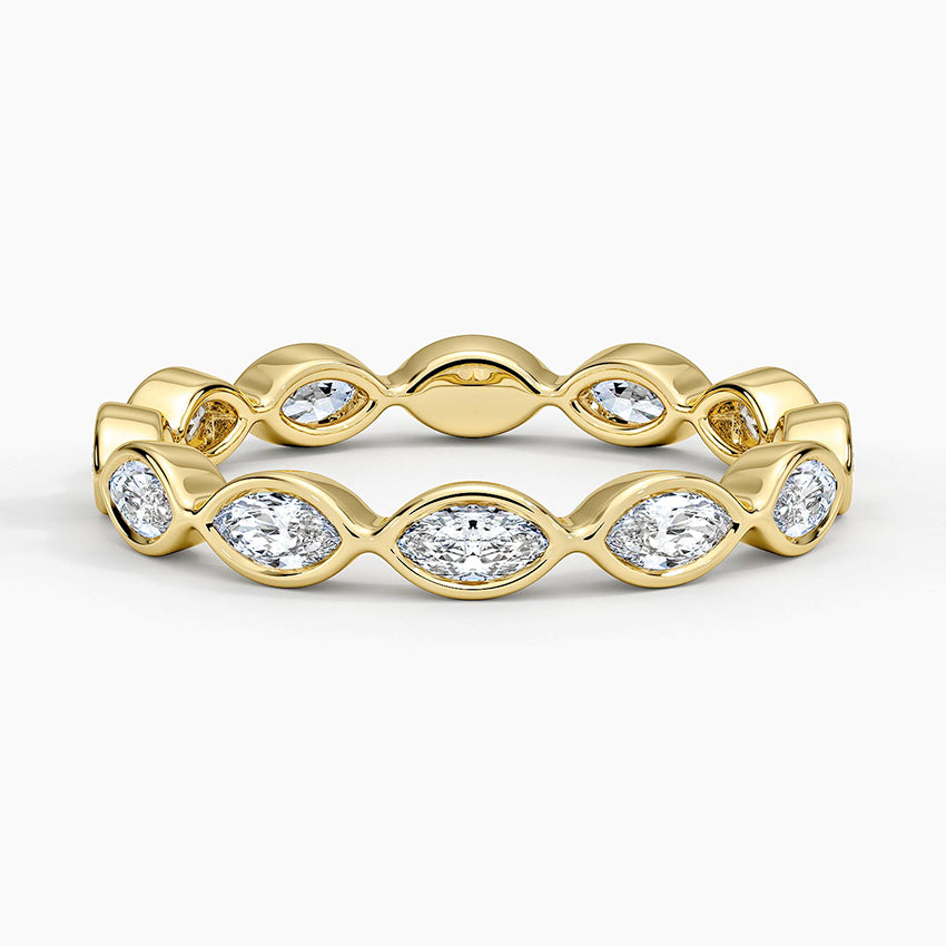 Bezel Marquise Eternity Lab Diamond Ring
