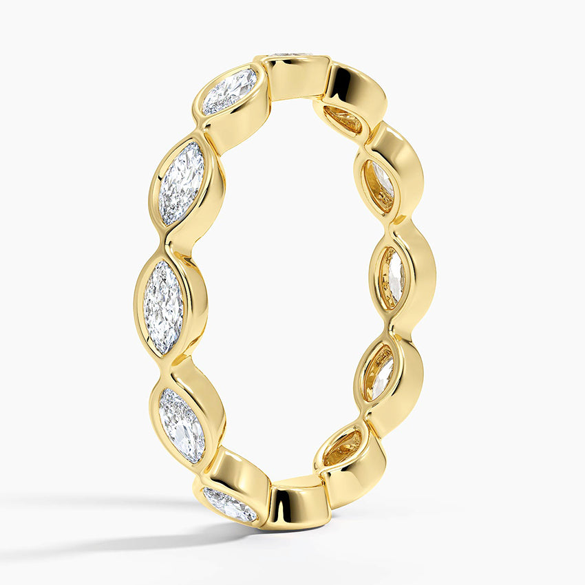 Bezel Marquise Eternity Lab Diamond Ring