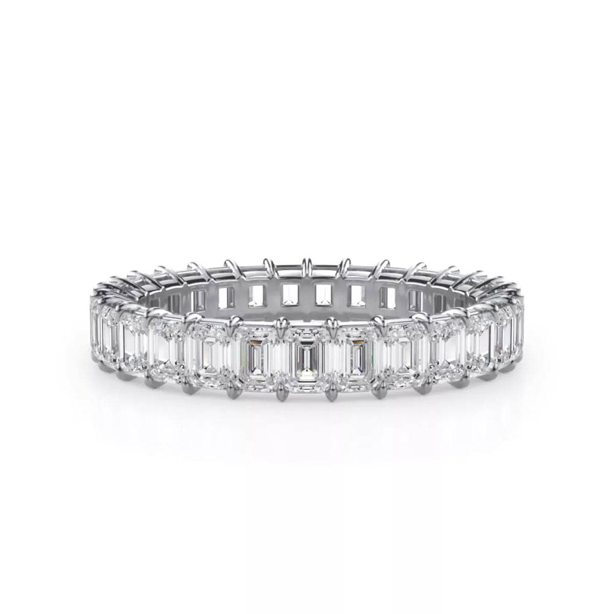 Emerald Cut Lab Diamond Eternity Ring