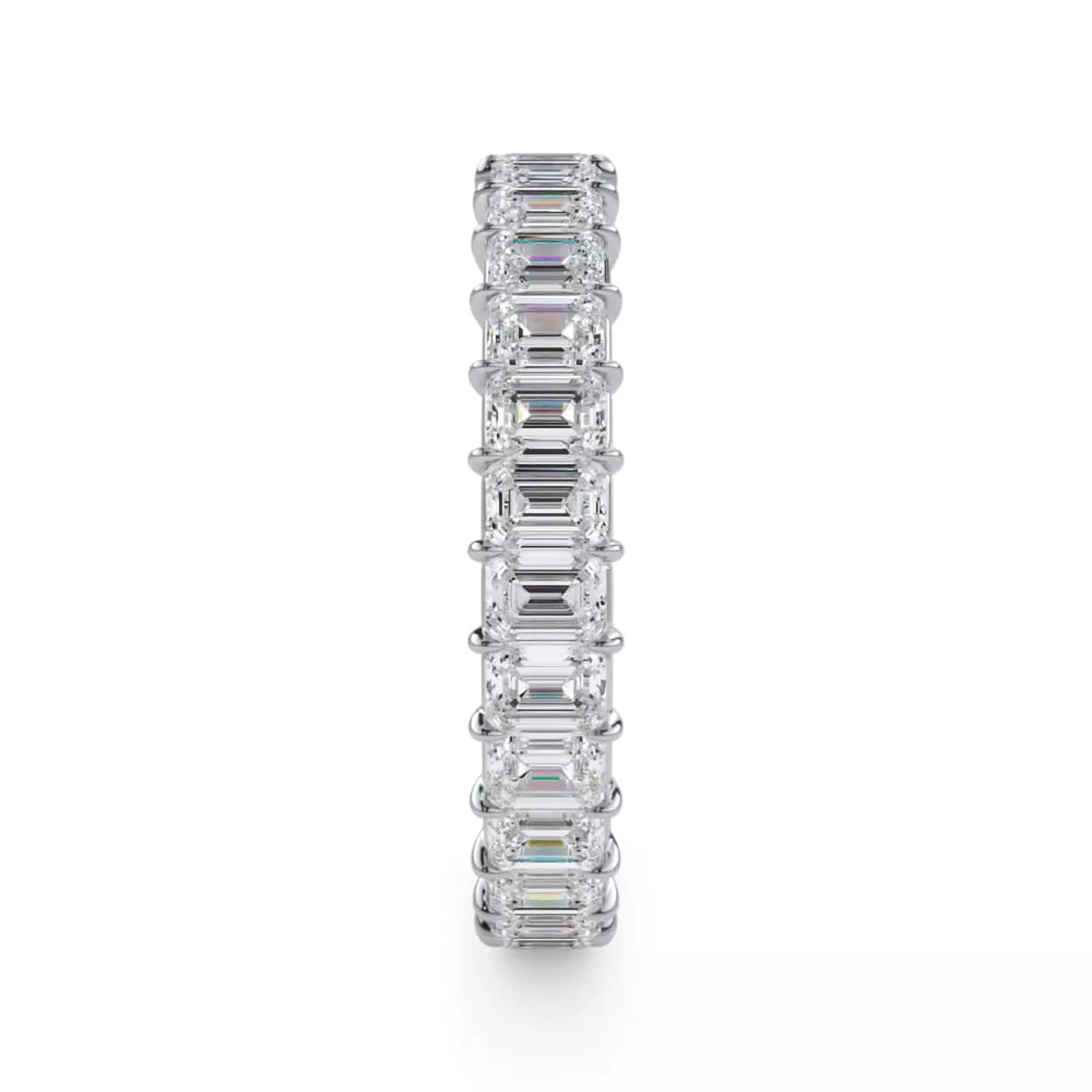 Emerald Cut Lab Diamond Eternity Ring