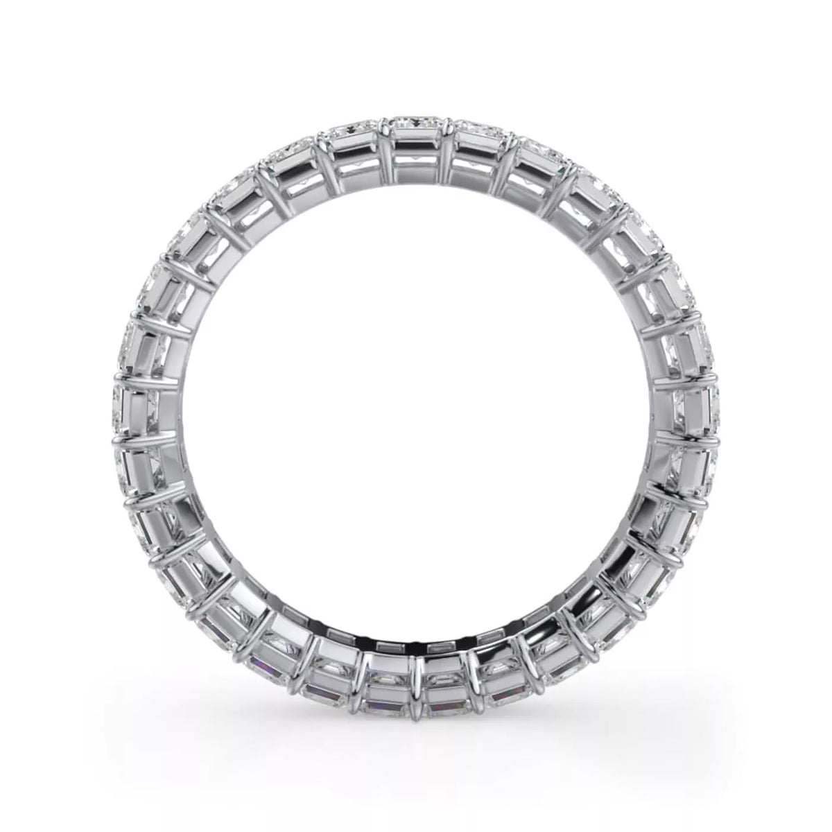 Emerald Cut Lab Diamond Eternity Ring