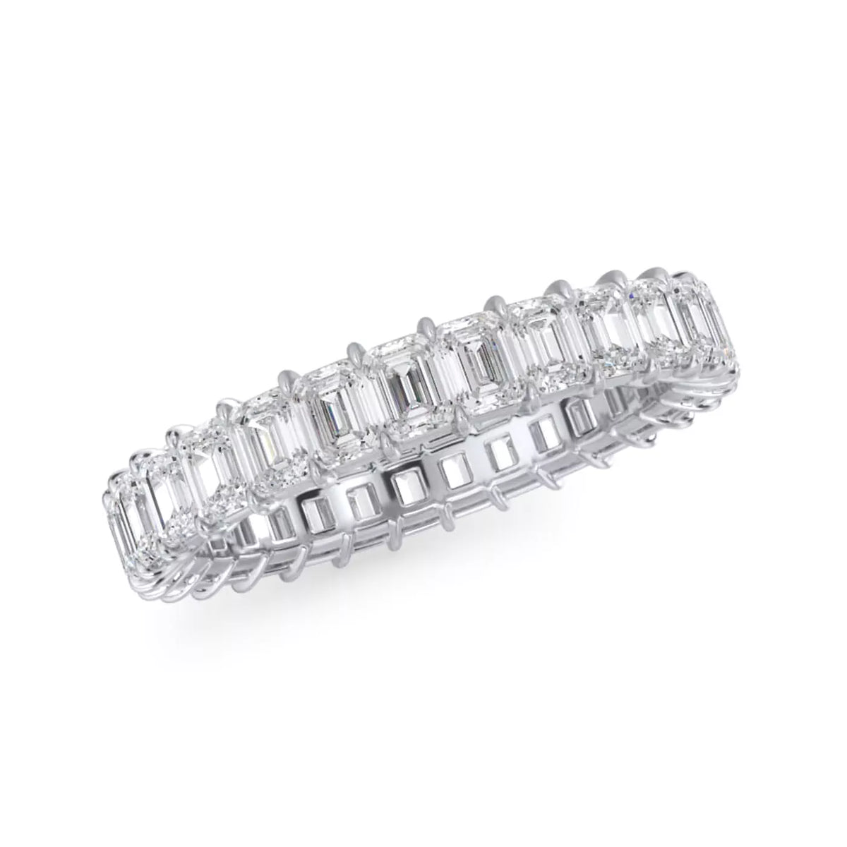 Emerald Cut Lab Diamond Eternity Ring