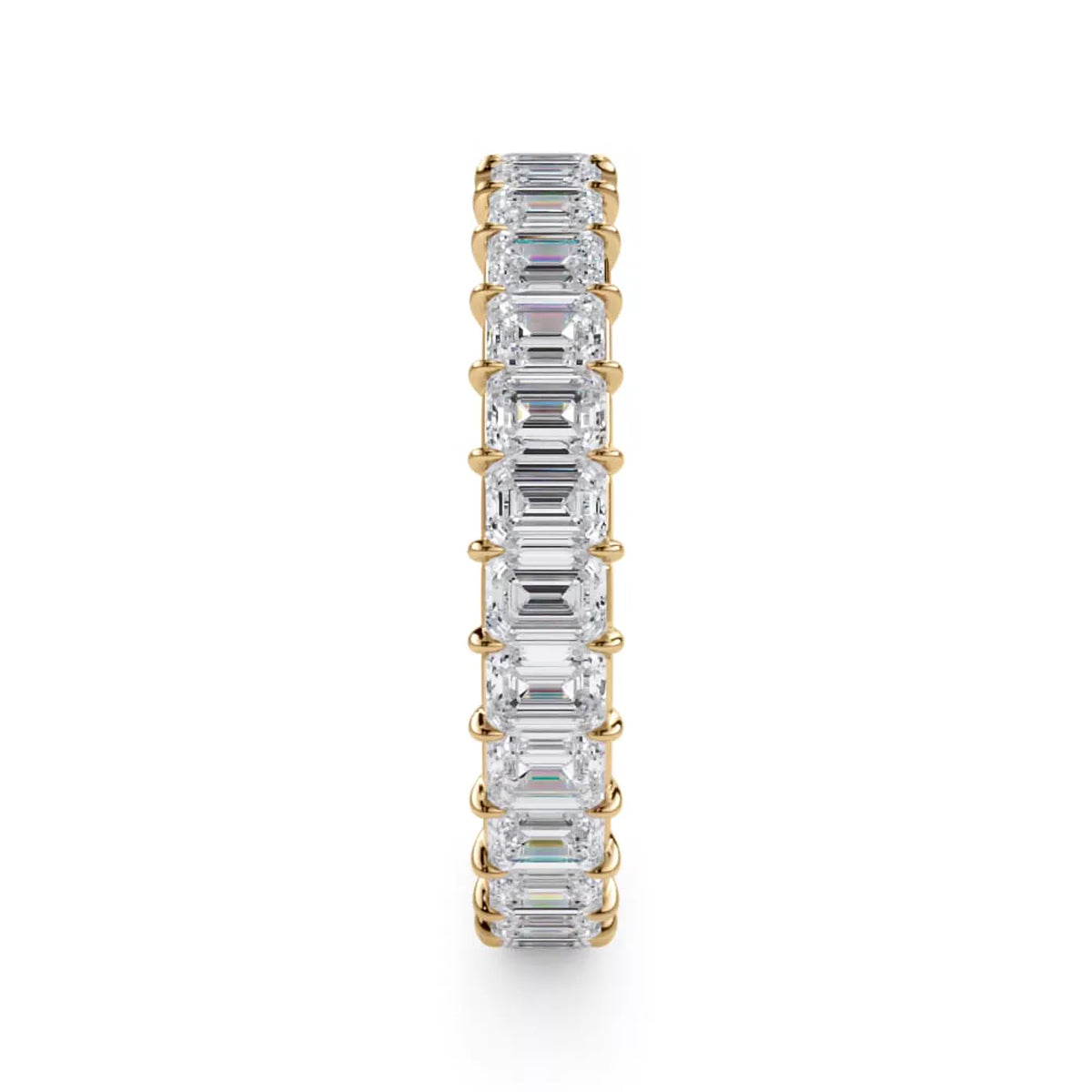 Emerald Cut Lab Diamond Eternity Ring