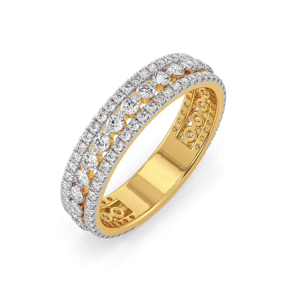 Lab Grown Diamond & Moissanite Multi-Row Eternity Ring